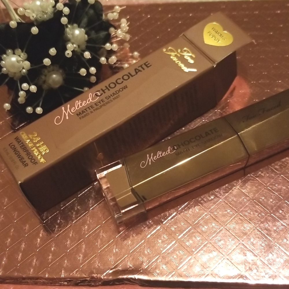 ❇️🧚‍WARM & FUDGY Too Faced DISCONTINUED Melted Chocolate Matte Eyeshadow NWT - Picture 3 of 5